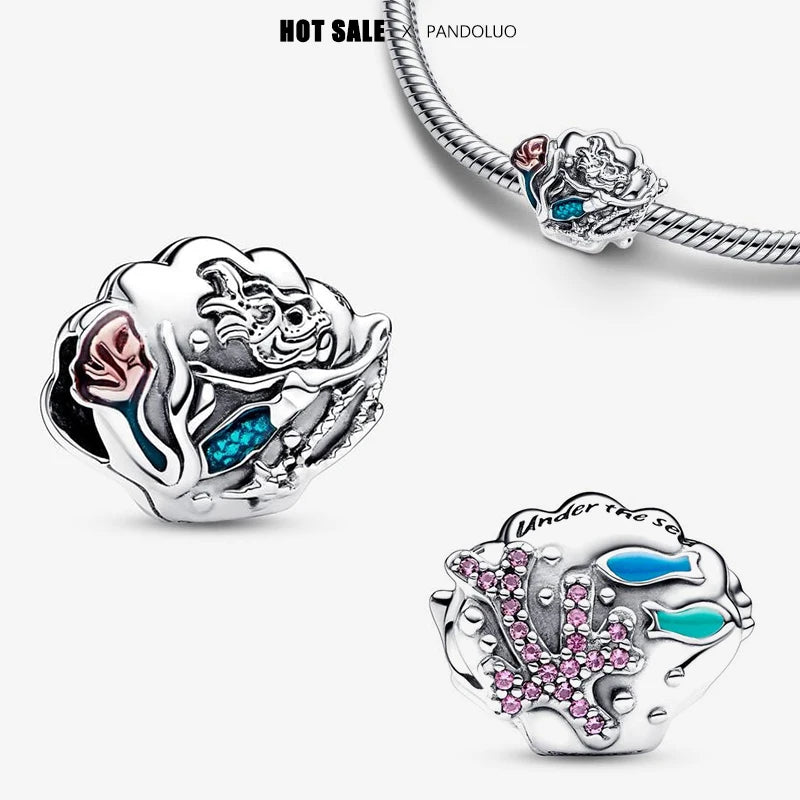 New in Disney Series Charm Beads Fits Pandora Original Charms Bracelet For Women 925 Silver Pendant Bead DIY Jewelry Hot Sale