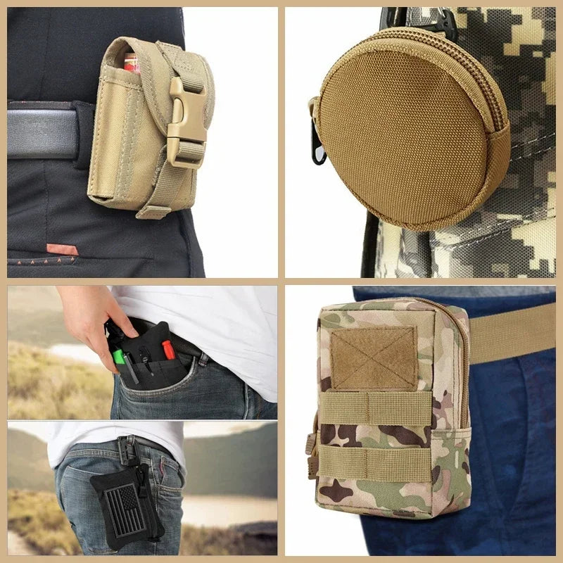 Molle waist bag, men's mobile phone bag, camping EDC bag