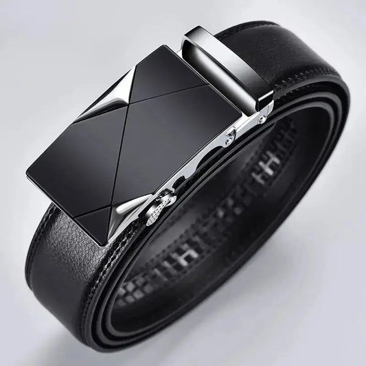 Fashion Business Men'S Belt Genuine Luxury Brand Belt Metal Buckle Belt High-Quality PU Leather Soft Belt With Cargo Pants Jeans