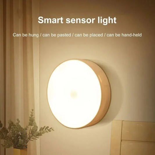 LED Night Light Smart Human Body Sensor Magnetic Suction Wireless-Use No Video Flicker Night Lamp for Closet Stair Bed