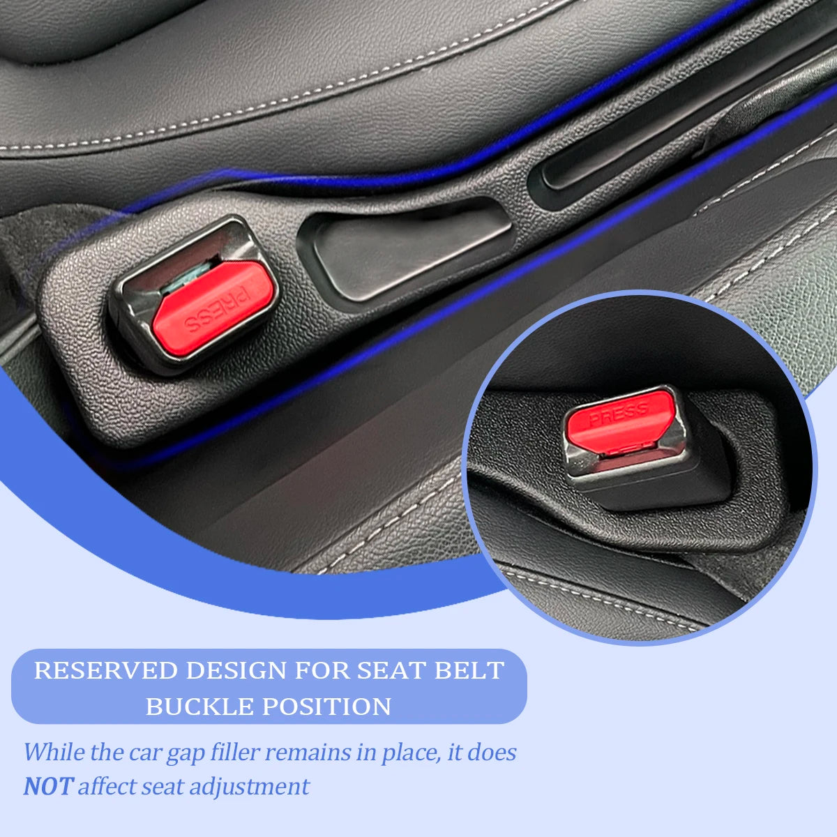 2pcs/set Universal Car Seat Side Sealing Strip Car seat gap strip Durable Waterproof Barrier, Aesthetic Interior Decor, Easy Ins