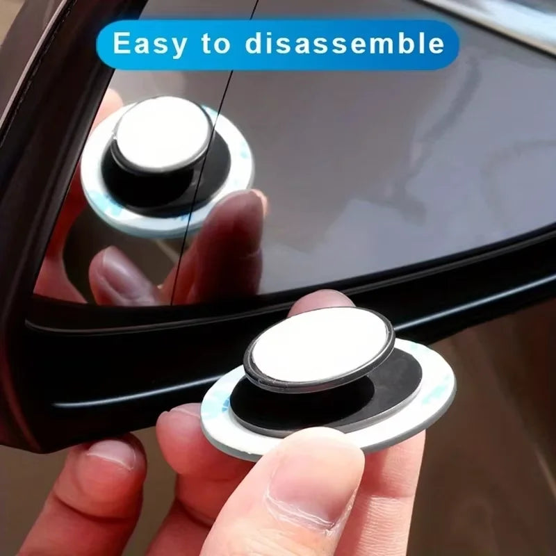 Adjustable Small Round Car Reverse Auxiliary Rearview Convex Mirror Car Blind Spot Rear View Mirror Wide Angle 360 Degree Mirror