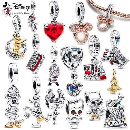 Disney Minnie Mouse Rocket Raccoon Charms Pendant Fit Pandora Charms Silver 925 Original Bracelet Beads Charm for Jewelry Gift