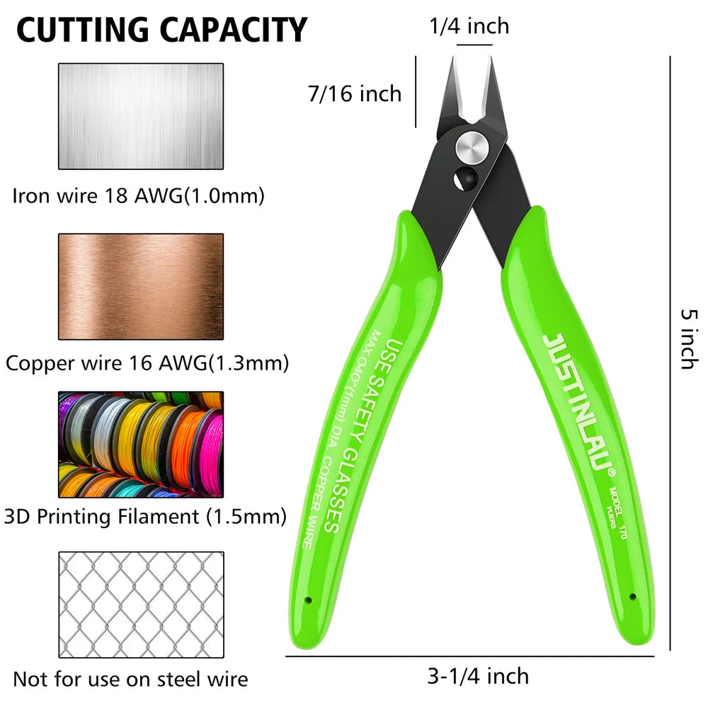 Universal Pliers Multi Functional Tools Electrical Wire Cable Cutters Cutting Side Snips Flush Stainless Steel Nipper Hand Tools