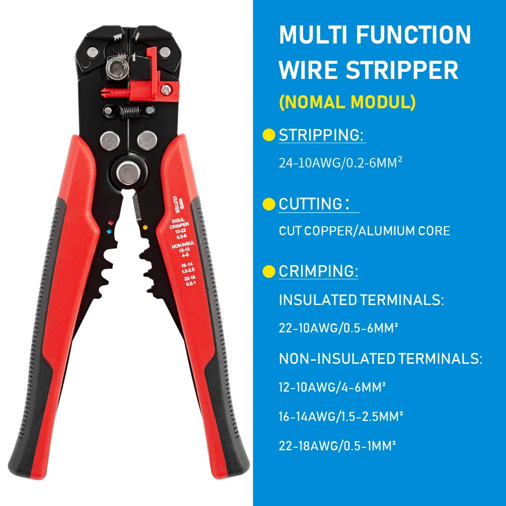 Professional Electrician Wire Tool Cable Wire Stripper Cutter Crimper Automatic Multifunctional Crimping Stripping Plier Tools