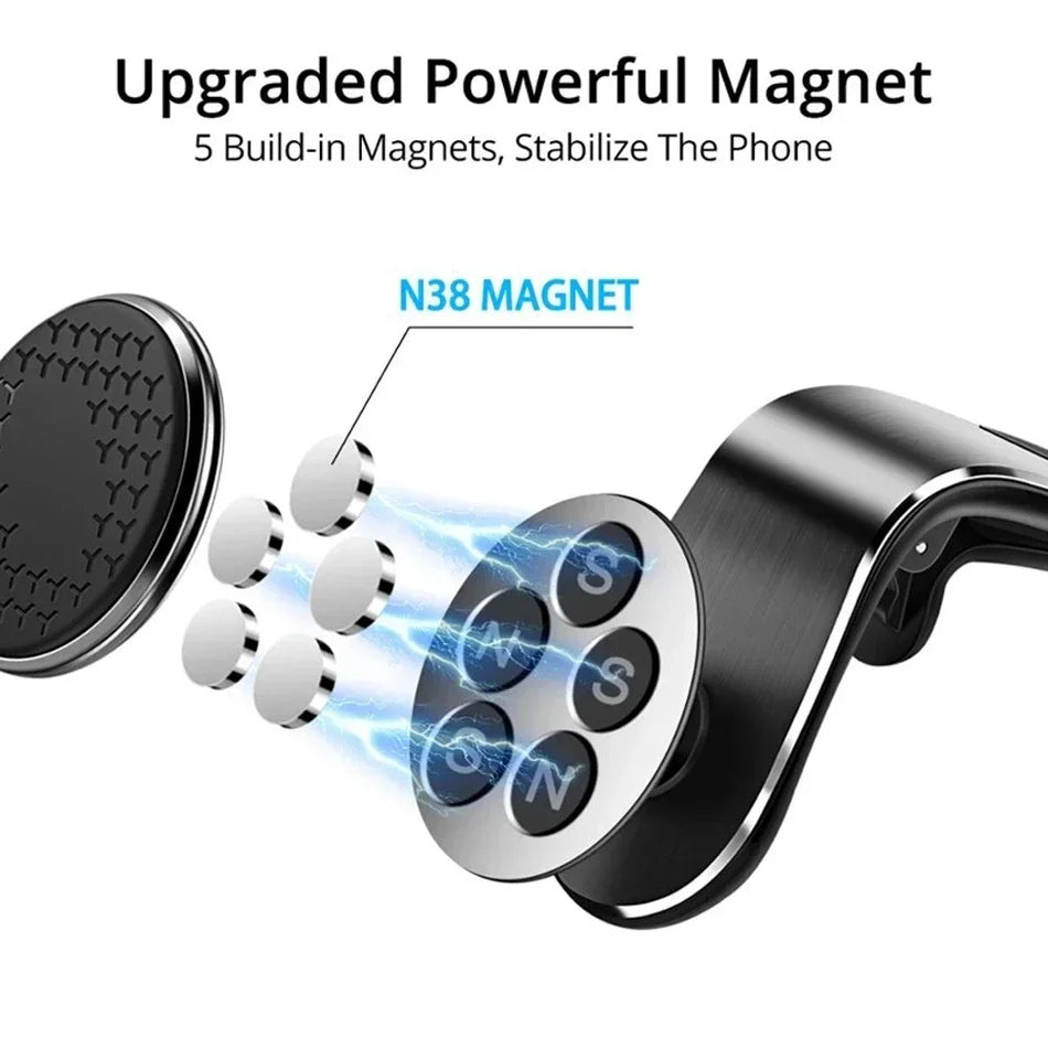 Magnetic Car Phone Holder Air Vent Clip Mount Mobile Cellphone GPS Support For Xiaomi iPhone 15 Huawei Samsung Phone Car Stand