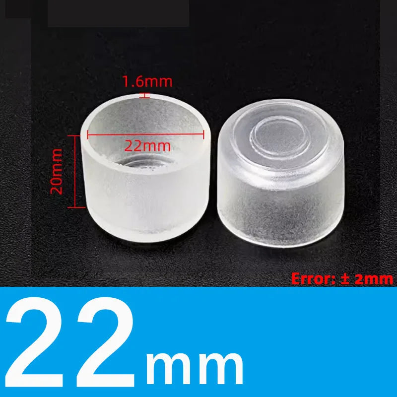 2-10 Pcs Transparent Round Non-slip Furniture Covers Chair Leg Caps Rubber Feet Protector Pads Leveling Feet Decor Dia 16mm-30mm