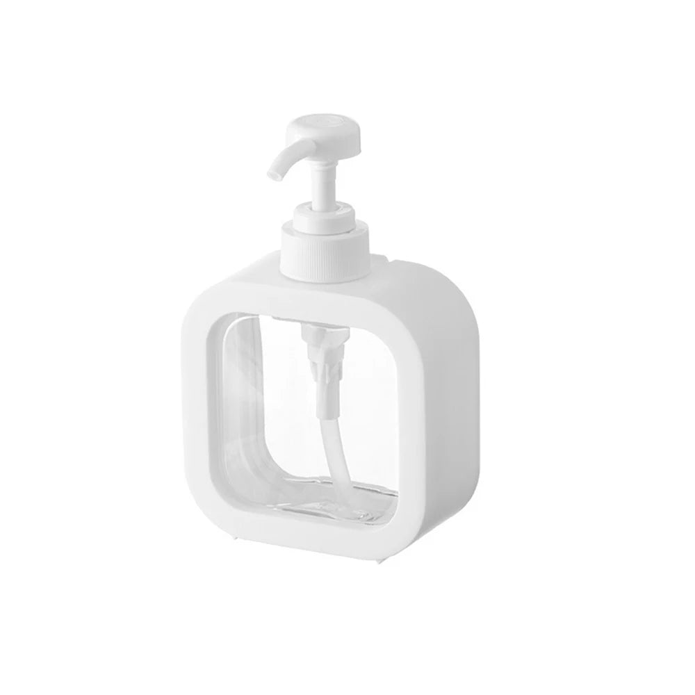 A large-capacity soap dispenser bottle, transparent visible plastic press bottle, suitable for travel, kitchen, bathroom