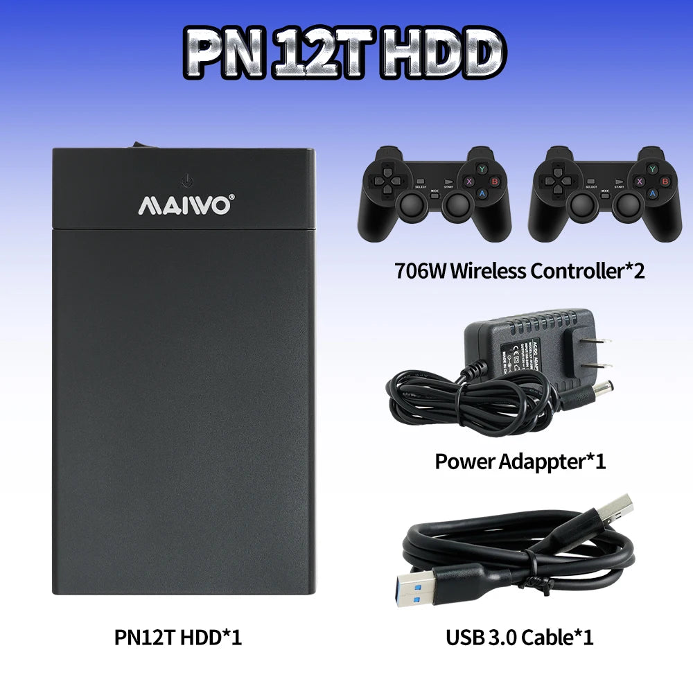 Playnite 12T Handheld Game Consoles For N64/Switch/PS4/PS3/PS2/WII Portable External Gaming Hard Drive Built-in 388 AAA PC Games