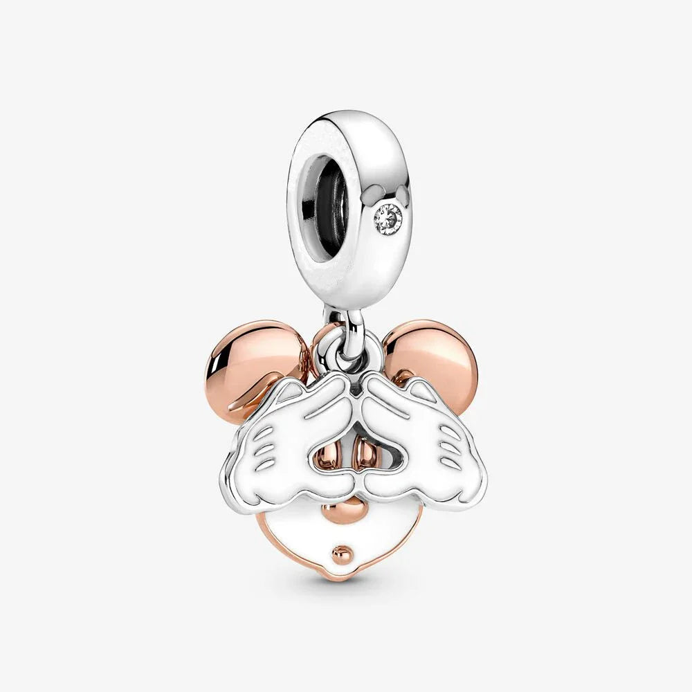 Disney 100th Princess Pumpkin Cart Mickey Minnie Dumbo Charm Stitch Beads Fit Original Pandora Bracelets DIY Jewelry Gifts Toy