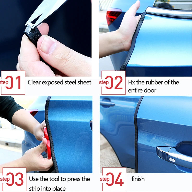 SEAMETAL Car Door Edge Protector Guard U Shape Edge Seal Strip Anti-Scratch Weather Strip Waterproof Soundproof Sealing Strips