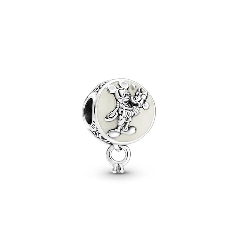 925 Sterling Silver Collection Minnie Safty chain Alice Stitch Charm Beads Suitable For Pandora Bracelets Jewelry Making