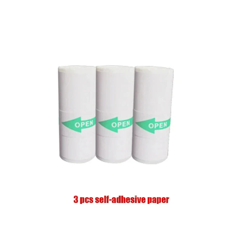 Printer Paper Thermal Paper 57mm Mini Photo Rolls 57*25MM White Color Gift DIY Sticker Label Receipt Bill Self-adhesive Paper