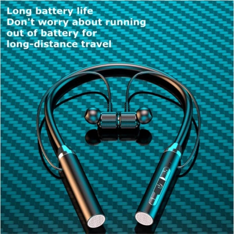 Wireless Headphones Bluetooth Neckband Earphones Silicone Hifi 9D Stereo Sports Headset Halter Waterproof Magnetic Earbuds Game